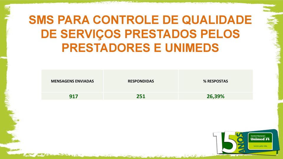 PRESTADORES E UNIMEDS MENSAGENS