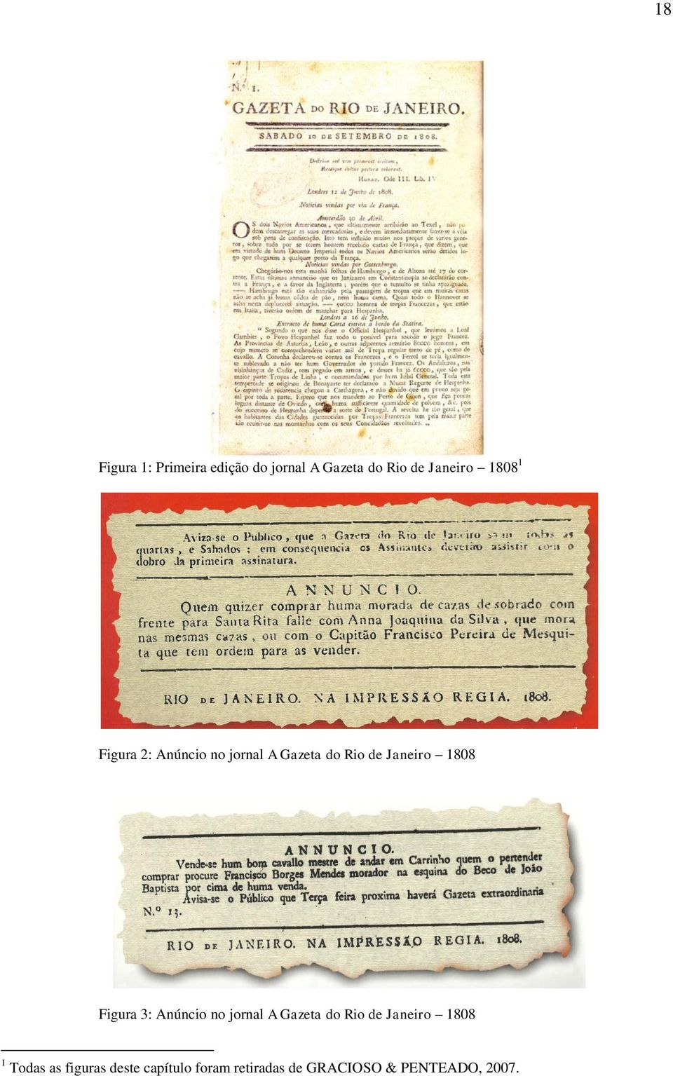 Figura 3: Anúncio no jornal A Gazeta do Rio de Janeiro 1808 1 Todas