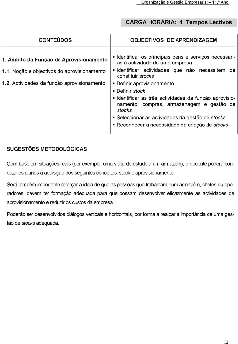 Identificar as três actividades da função aprovisionamento: compras, armazenagem e gestão de stocks! Seleccionar as actividades da gestão de stocks!