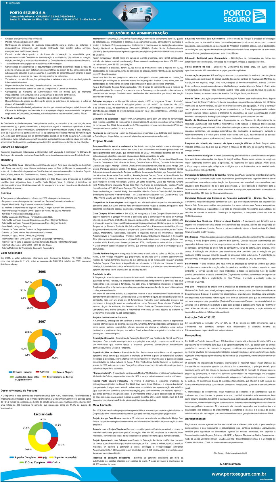 Estatuto social claro quanto a: (i) forma de convocação da assembléia geral; (ii) competências do Conselho de Administração e da Diretoria; (iii) sistema de votação, eleição, destituição e mandato