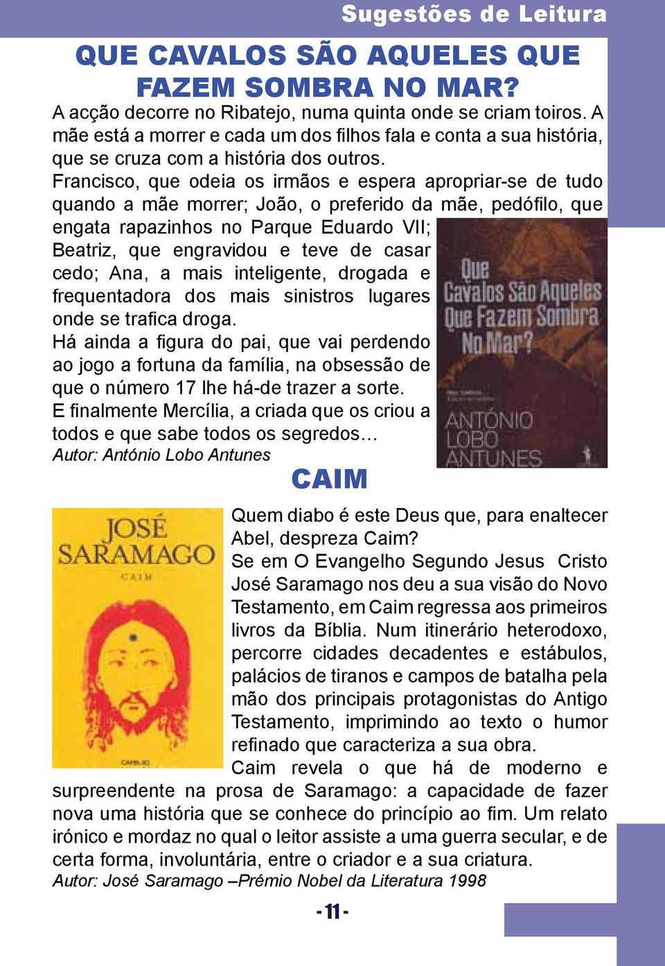 Francisco, que odeia os irmãos e espera apropriar-se de tudo quando a mãe morrer; João, o preferido da mãe, pedófilo, que engata rapazinhos no Parque Eduardo VII; Beatriz, que engravidou e teve de