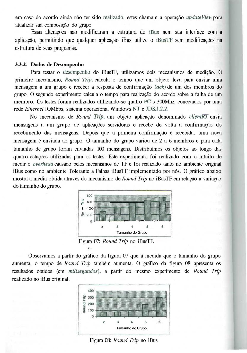 Dados de Desempenho Para testar o desempenho do ibustf, utilizamos dois mecanismos de medição.