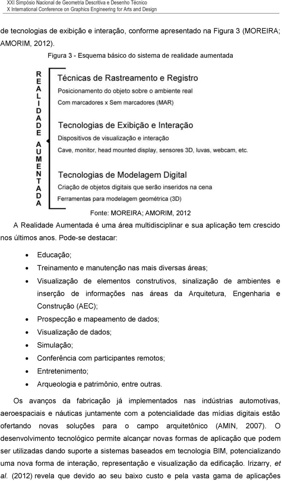 Pode-se destacar: Educação; Treinamento e manutenção nas mais diversas áreas; Visualização de elementos construtivos, sinalização de ambientes e inserção de informações nas áreas da Arquitetura,