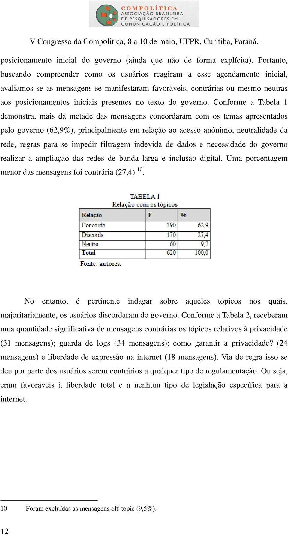 presentes no texto do governo.