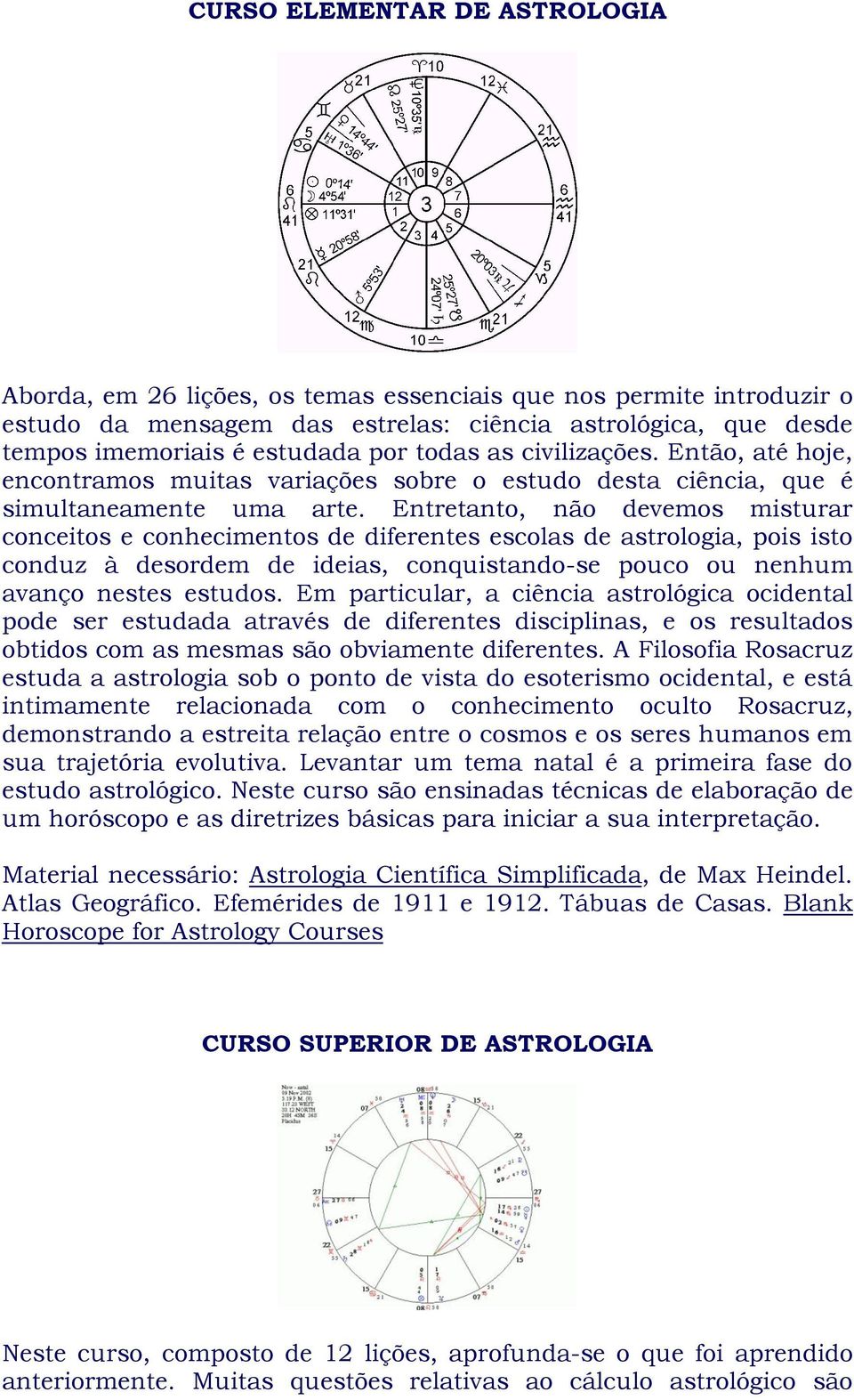 Entretanto, não devemos misturar conceitos e conhecimentos de diferentes escolas de astrologia, pois isto conduz à desordem de ideias, conquistando-se pouco ou nenhum avanço nestes estudos.