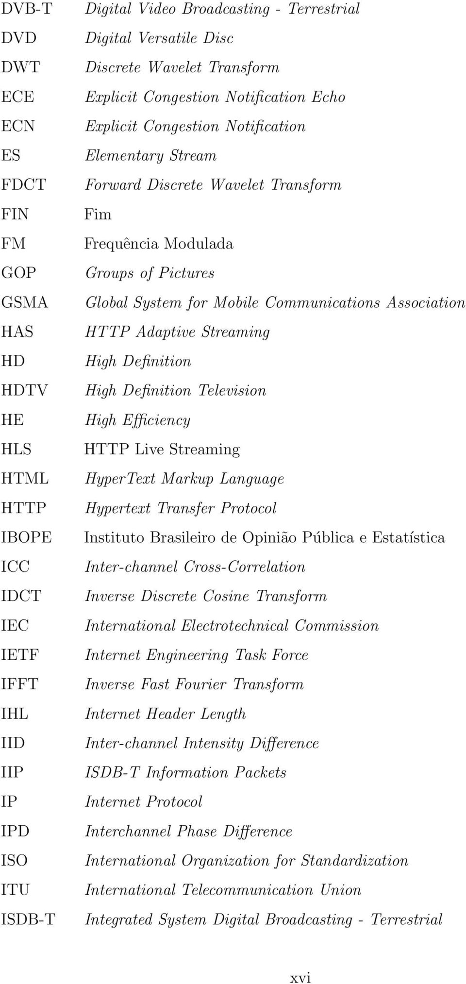 Global System for Mobile Communications Association HTTP Adaptive Streaming High Definition High Definition Television High Efficiency HTTP Live Streaming HyperText Markup Language Hypertext Transfer