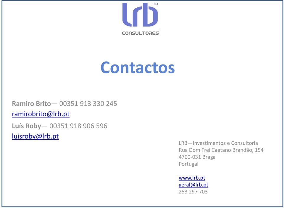 pt LRB Investimentos e Consultoria Rua Dom Frei Caetano