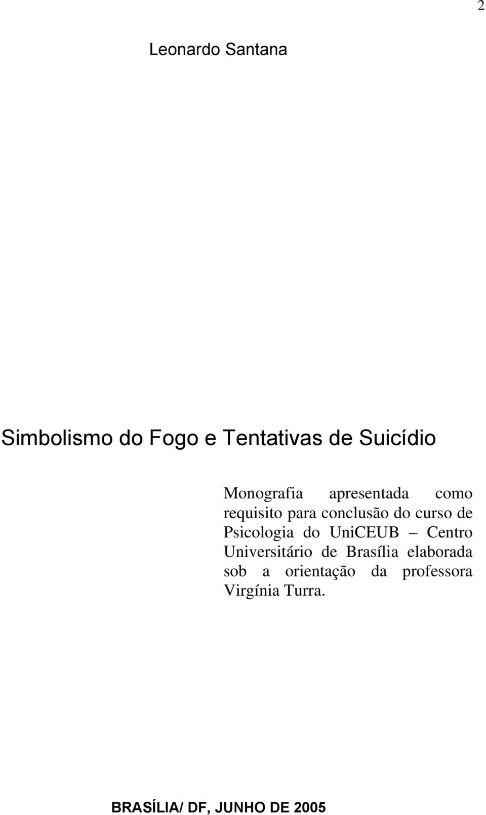 Psicologia do UniCEUB Centro Universitário de Brasília elaborada