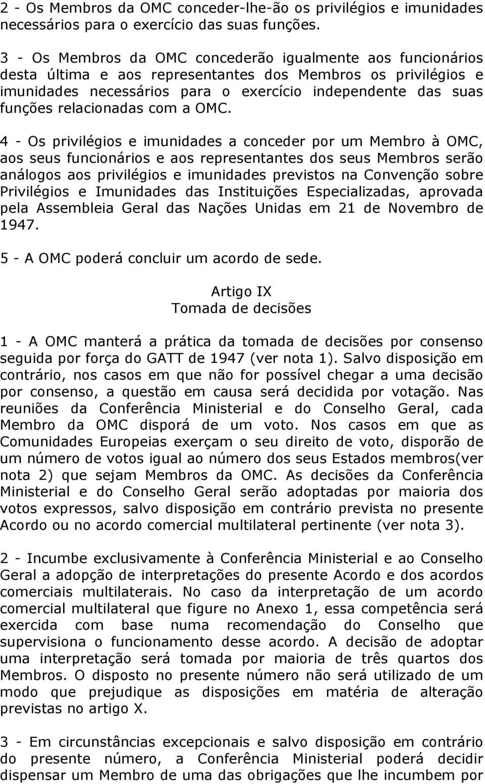 relacionadas com a OMC.