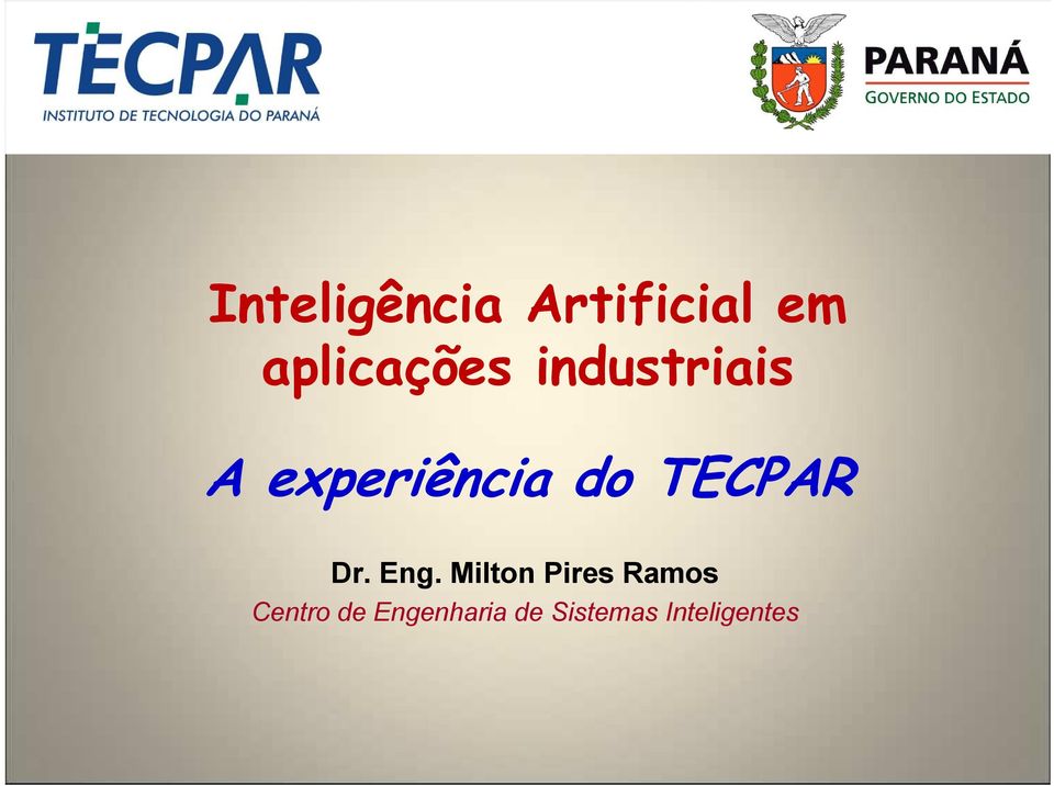 do TECPAR Dr. Eng.