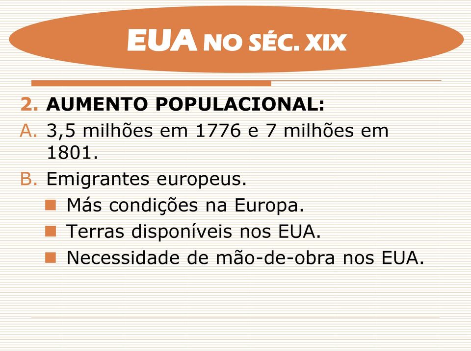 Emigrantes europeus. Más condições na Europa.