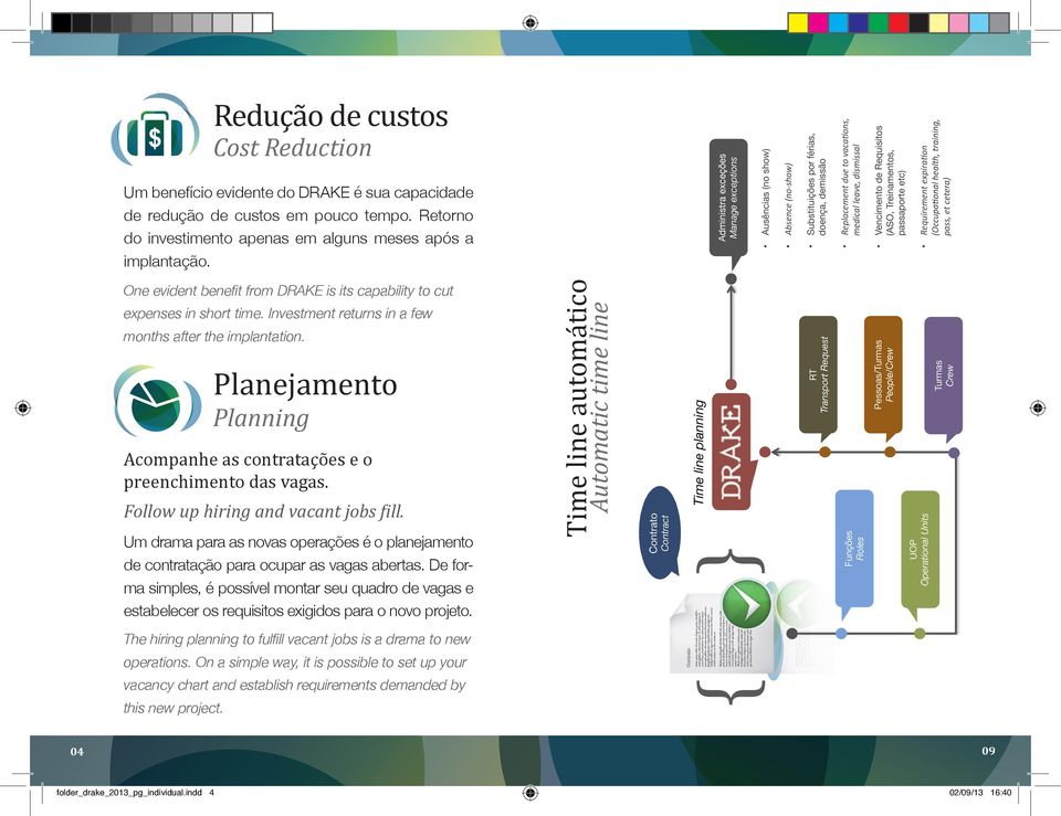 Planejamento Planning Acompanhe as contratações e o preenchimento das vagas. Follow up hiring and vacant jobs fill.