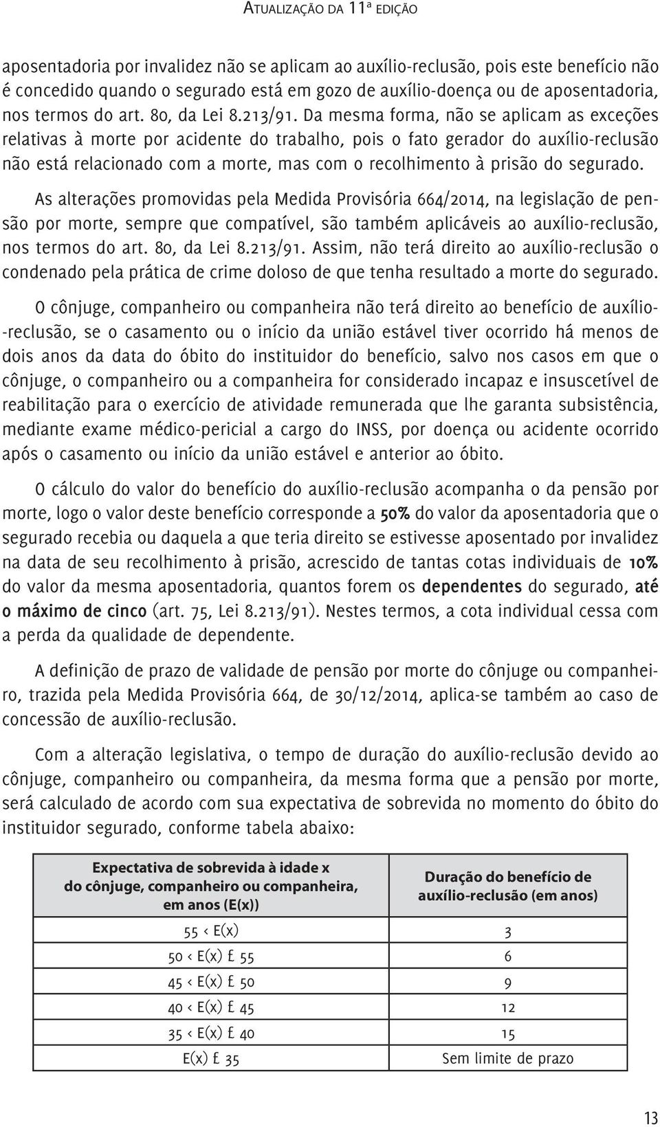 Da mesma forma, não se aplicam as exceções relativas à morte por acidente do trabalho, pois o fato gerador do auxílio-reclusão não está relacionado com a morte, mas com o recolhimento à prisão do