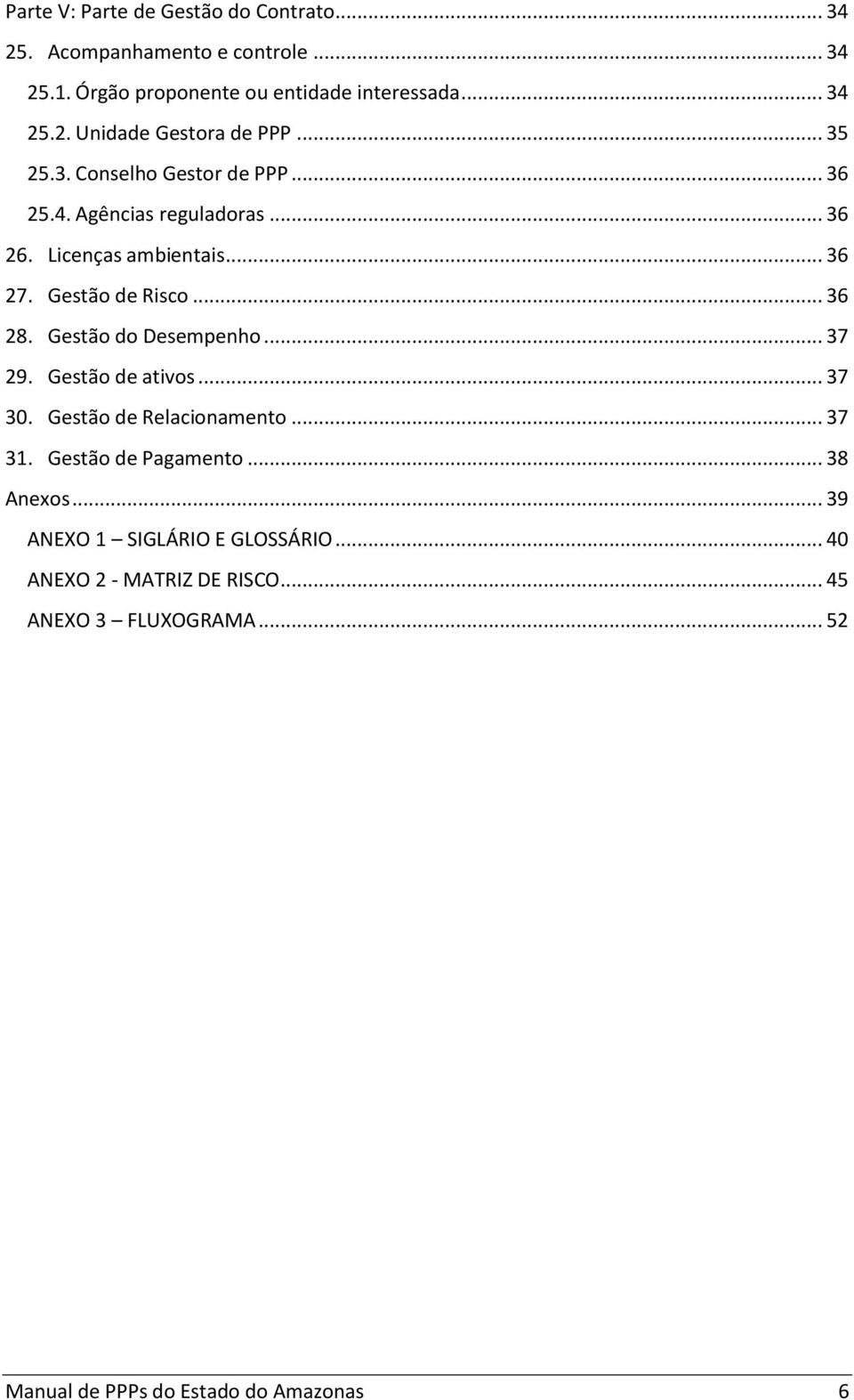 Gestão do Desempenho... 37 29. Gestão de ativos... 37 30. Gestão de Relacionamento... 37 31. Gestão de Pagamento... 38 Anexos.