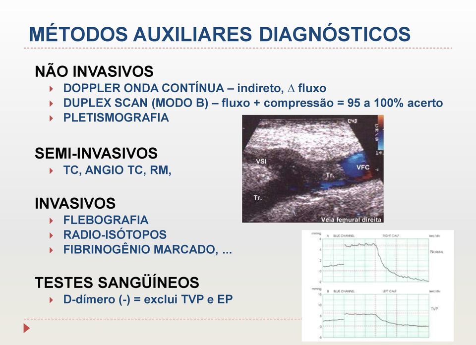 PLETISMOGRAFIA SEMI-INVASIVOS TC, ANGIO TC, RM, INVASIVOS FLEBOGRAFIA