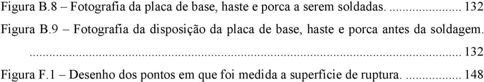 ... 132 9 Fotografia da disposição da placa de base, haste e