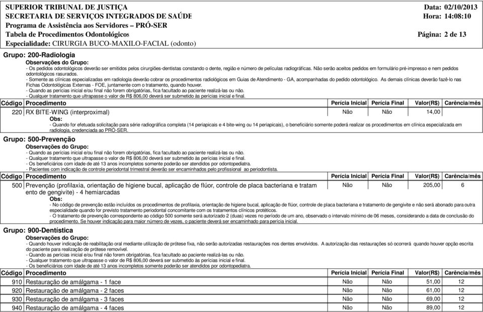 - Somente as clínicas especializadas em radiologia deverão cobrar os procedimentos radiológicos em Guias de Atendimento - GA, acompanhadas do pedido odontológico.