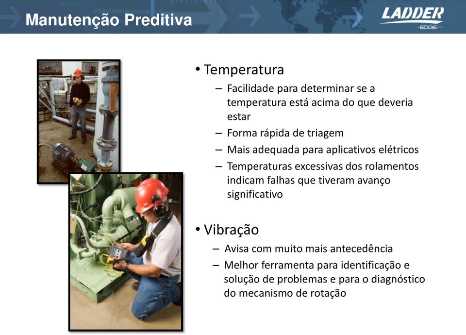 excessivas dos rolamentos indicam falhas que tiveram avanço significativo Vibração Avisa com muito