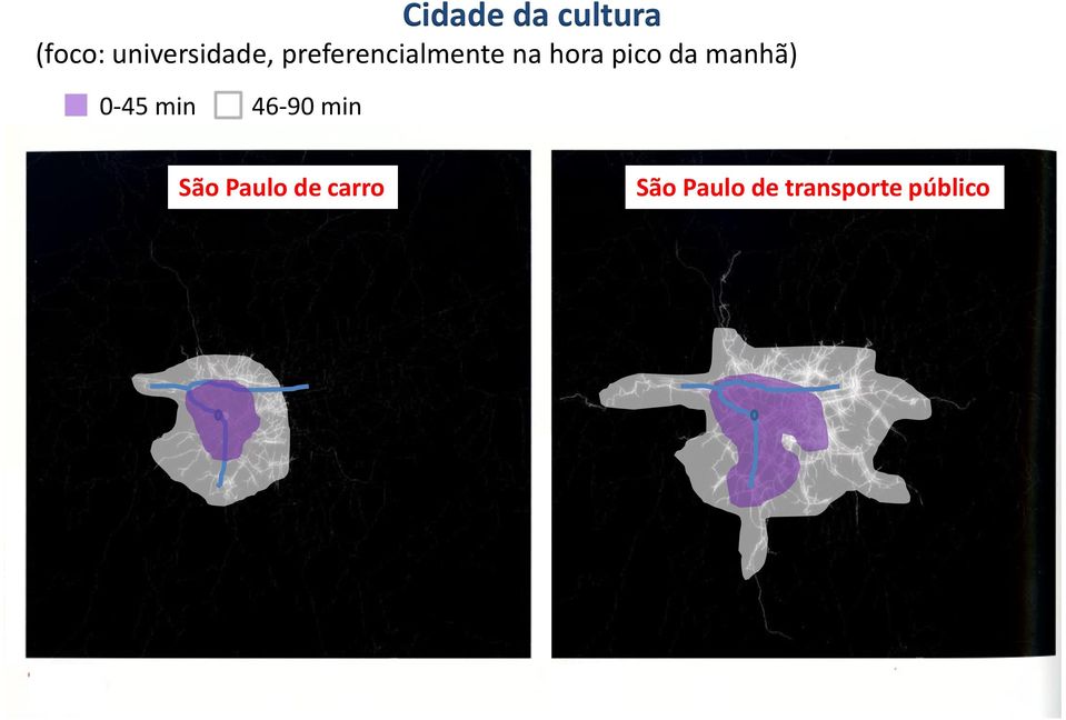 hora pico da manhã) 0-45 min 46-90