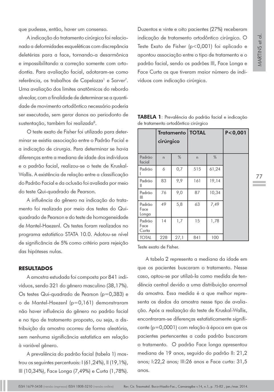 Para avaliação facial, adotaram-se como referência, os trabalhos de Capelozza 1 e Sarver 7.