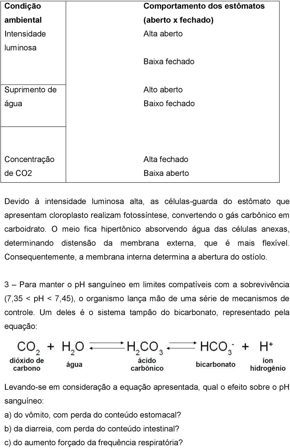 O meio fica hipertônico absorvendo água das células anexas, determinando distensão da membrana externa, que é mais flexível. Consequentemente, a membrana interna determina a abertura do ostíolo.