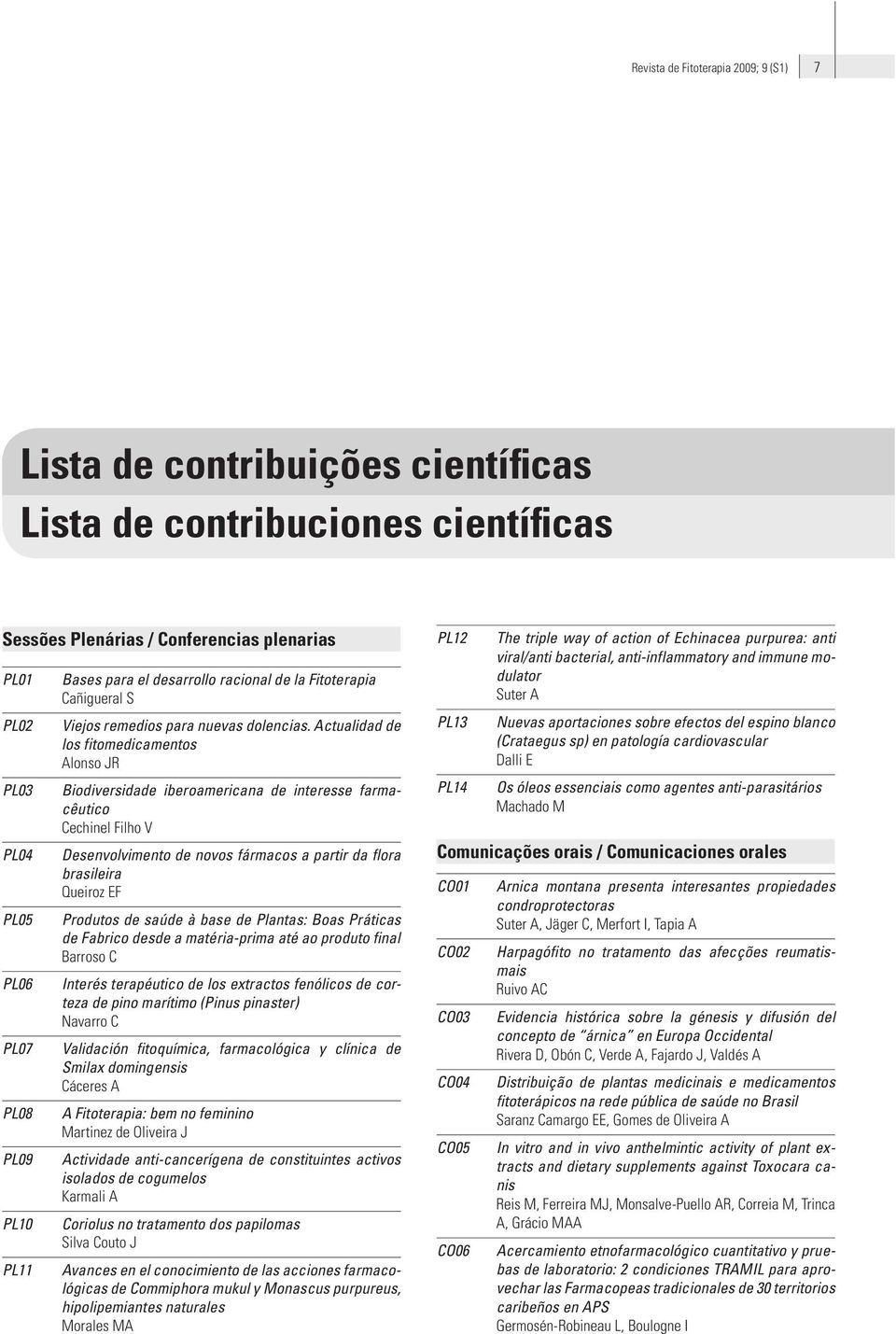 Actualidad de los fitomedicamentos Alonso JR Biodiversidade iberoamericana de interesse farmacêutico Cechinel Filho V Desenvolvimento de novos fármacos a partir da flora brasileira Queiroz EF