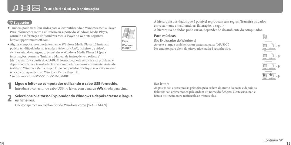 com/ Alguns computadores que já tenham o Windows Media Player 10 instalado podem ter dificuldades ao transferir ficheiros (AAC, ficheiros de vídeo*, etc.) arrastando e largando.