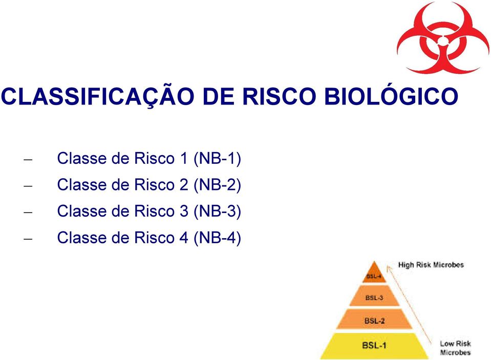 de Risco 2 (NB-2) Classe de