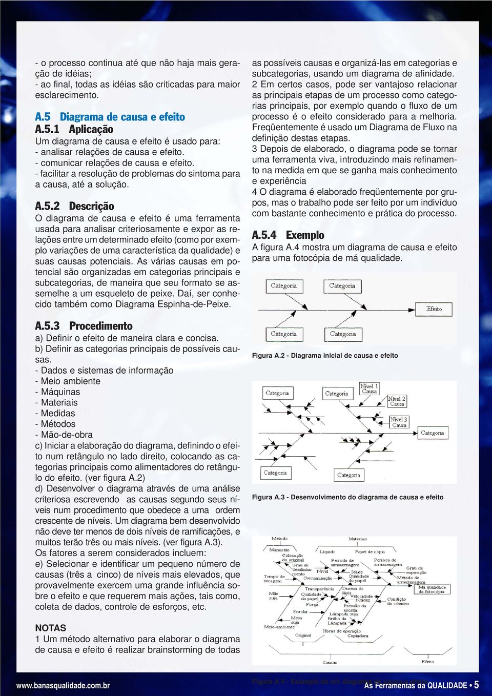 - facilitar a resolução de problemas do sintoma para a causa, até a solução. A.5.