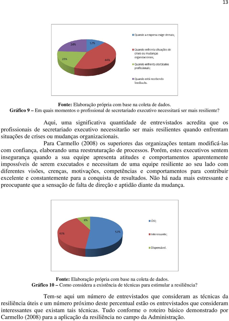 organizacionais. Para Carmello (2008) os superiores das organizações tentam modificá-las com confiança, elaborando uma reestruturação de processos.