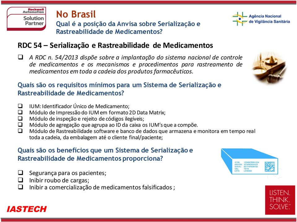 Quais são os requisitos mínimos para um Sistema de Serialização e Rastreabilidade de Medicamentos?