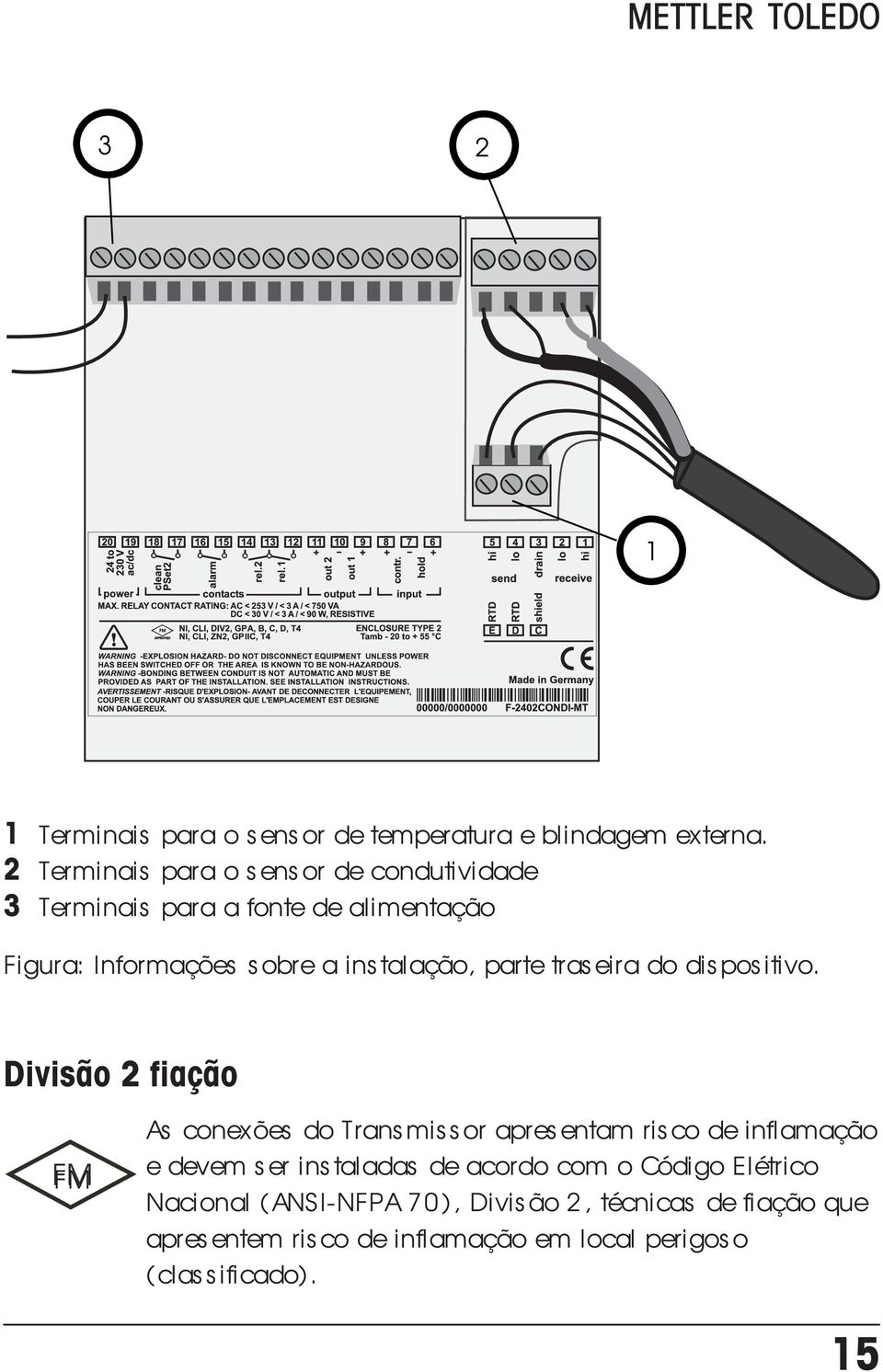 parte traseira do dispositivo.