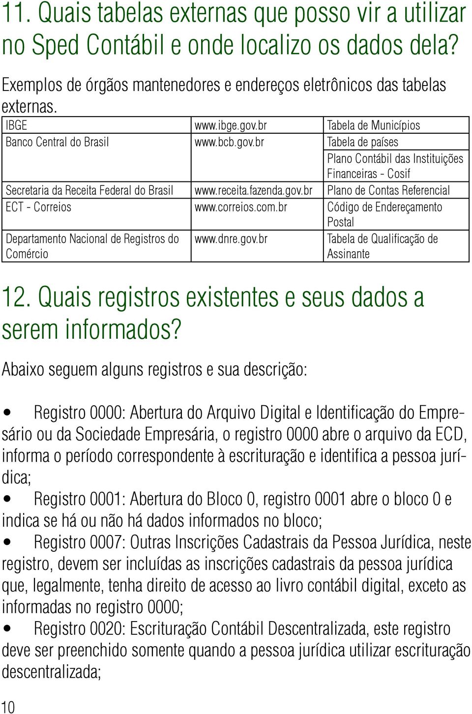 correios.com.br Código de Endereçamento Departamento Nacional de Registros do Comércio 10 www.dnre.gov.br Postal Tabela de Qualificação de Assinante 12.