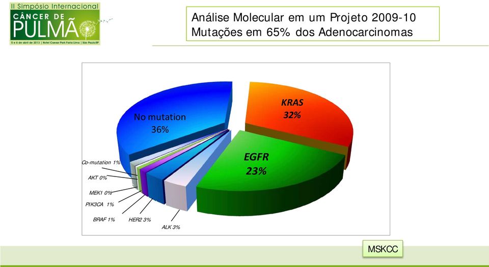 Co-mutation 1% AKT 0% AKT 0% EGFR 23% MEK1 0% MEK1 PIK3CA
