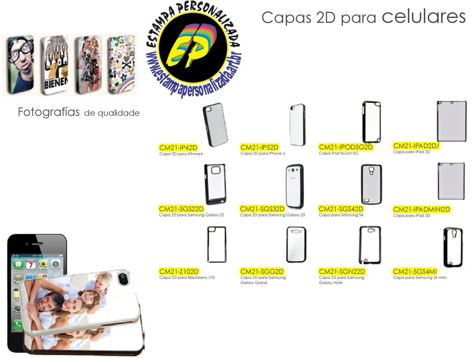 2D para Samsung Galaxy S3 CM21-SGS42D Capa para Samsung S4.