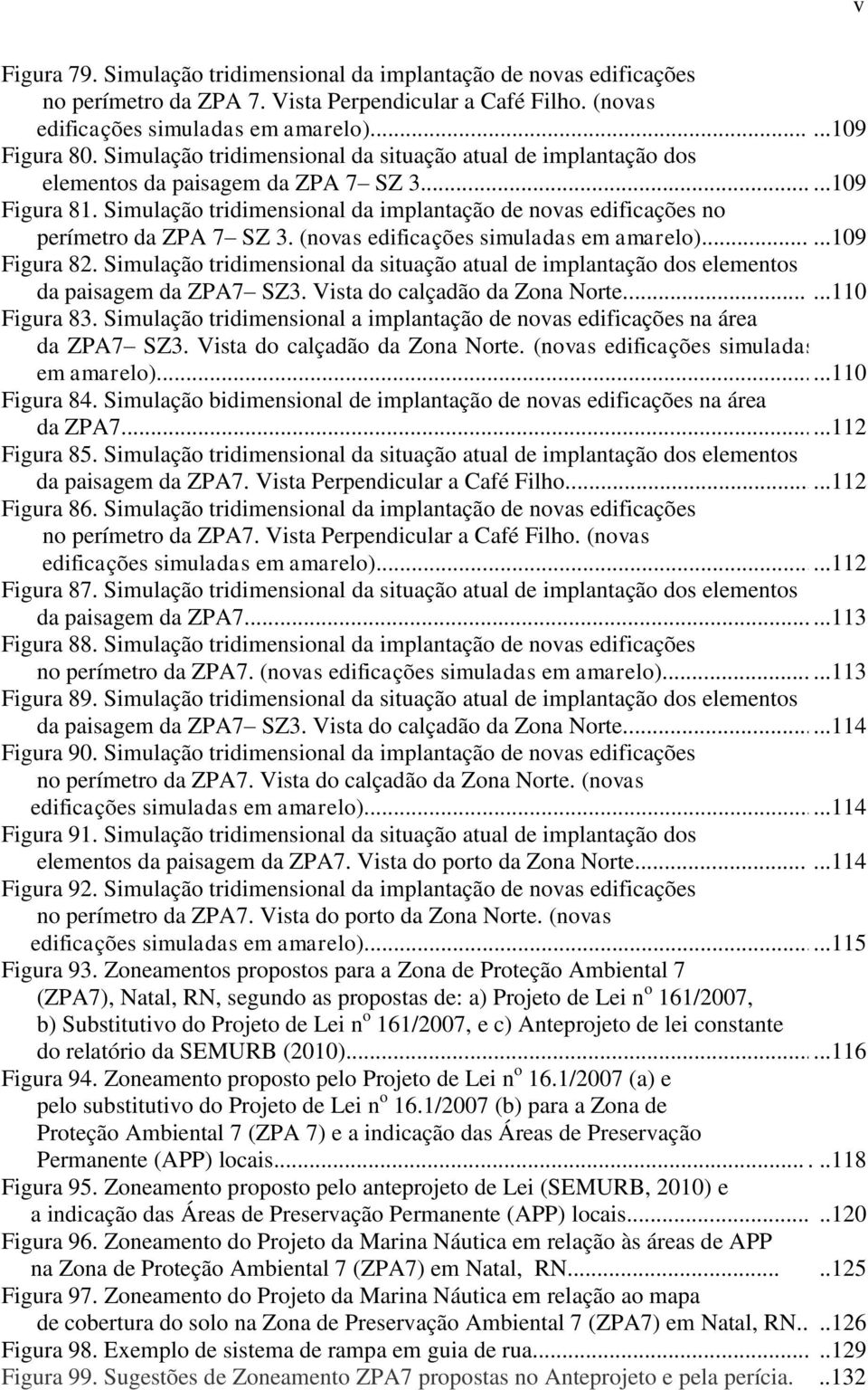 Simulação tridimensional da implantação de novas edificações no perímetro da ZPA 7 SZ 3. (novas edificações simuladas em amarelo)......109 Figura 82.