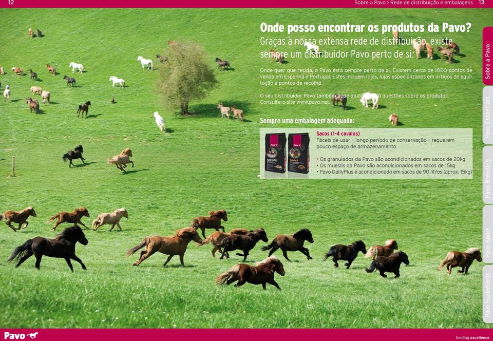 Estes incluem lojas, lojas especializadas em artigos de equitação e pontos de recolha. O seu distribuidor Pavo também pode ajudá-lo com questões sobre os produtos. Consulte o site www.pavo.net.