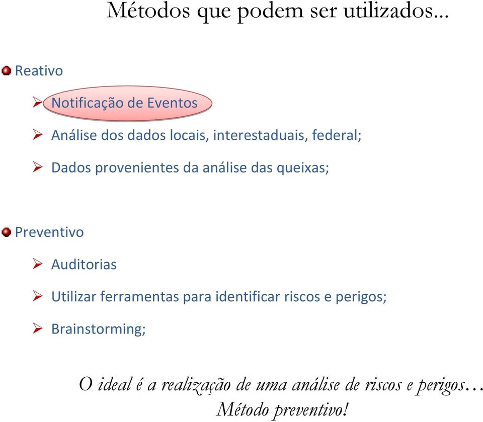 federal; Dados provenientes da análise das queixas; Preventivo Auditorias Utilizar