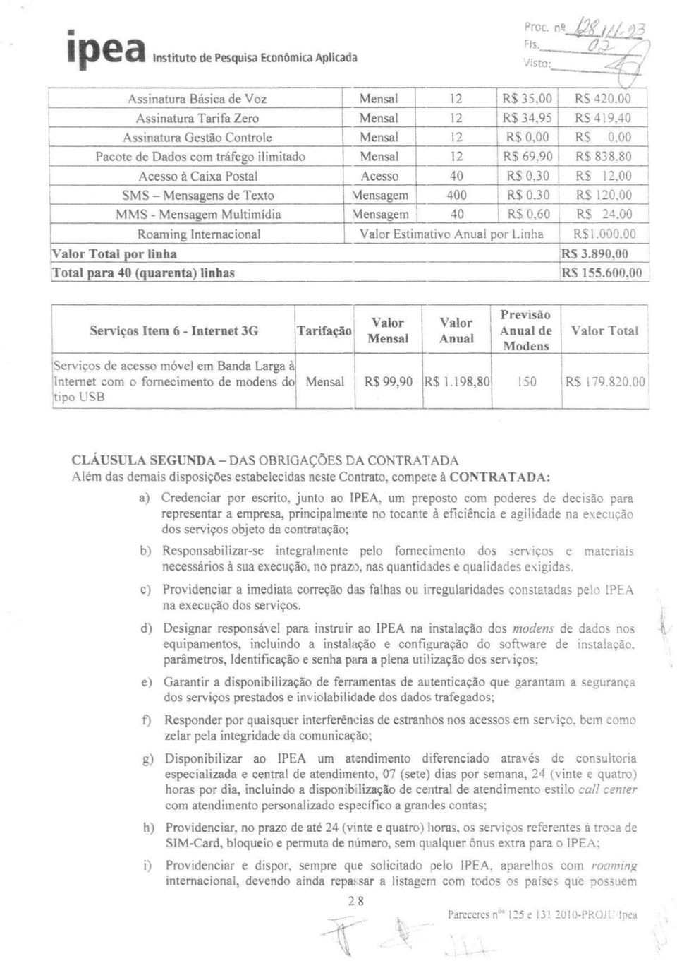 R$0,30 R$0,60 Valor Estimativo Anuai por Linha R$ 420.00 R$419,40 RS 838,80 RS,00 R$ 0,00 R$ 24,00 R$1.000,00 RS 3.890,00 ;RS 155.