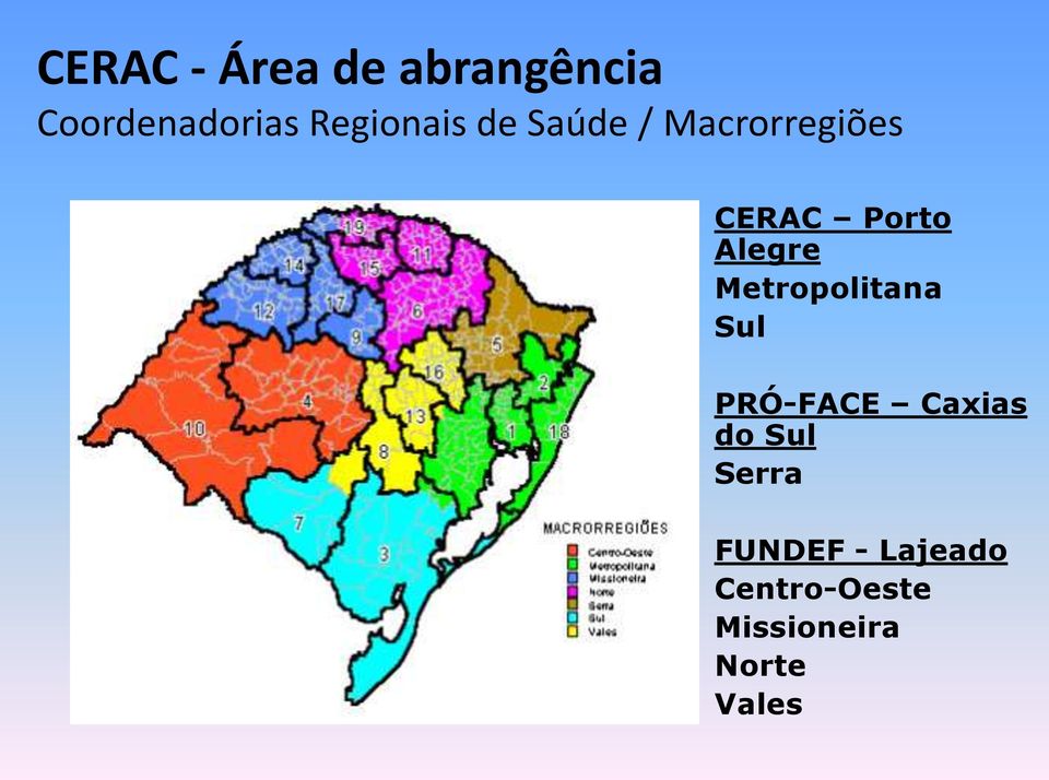 Alegre Metropolitana Sul PRÓ-FACE Caxias do Sul