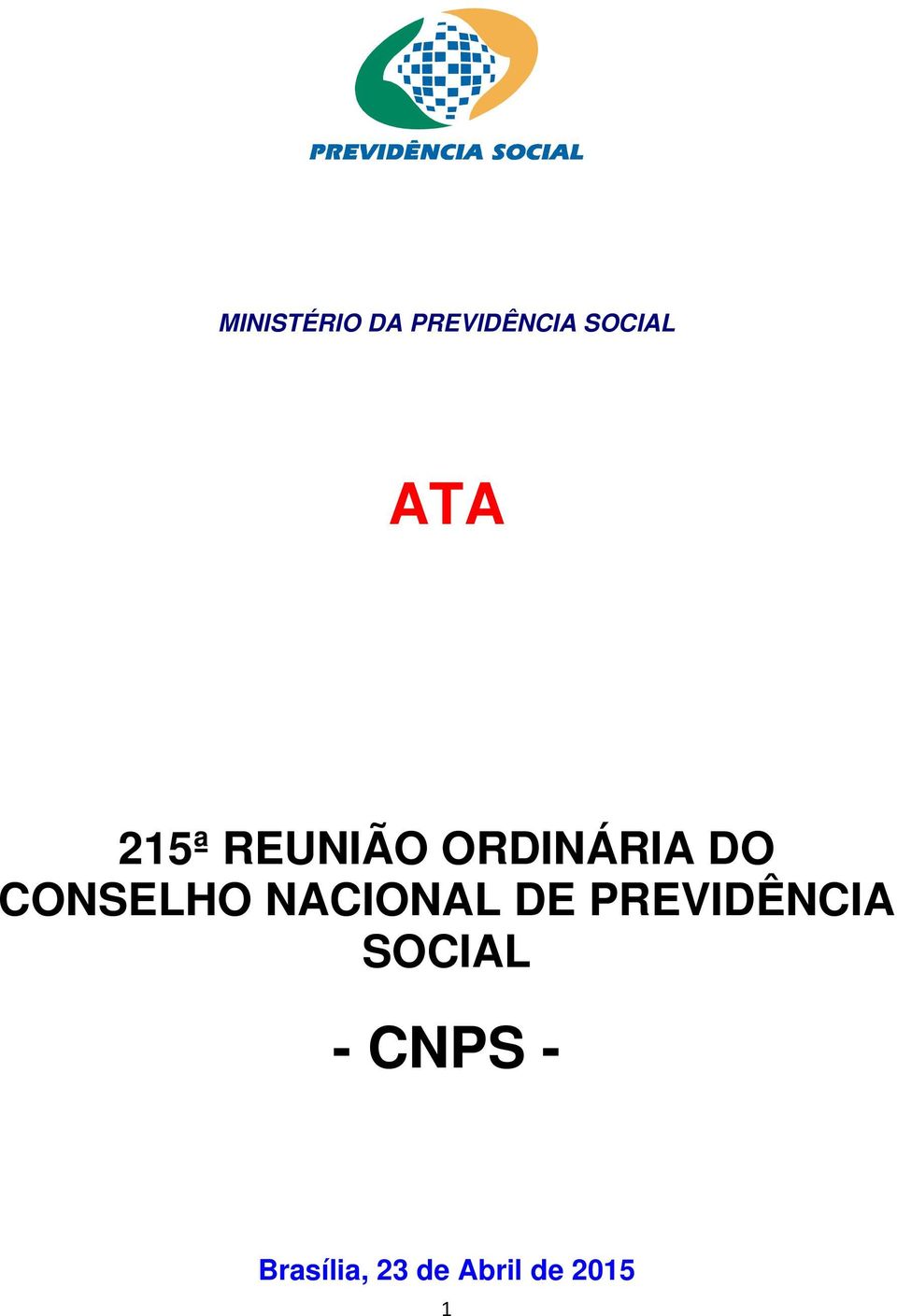 CONSELHO NACIONAL DE PREVIDÊNCIA