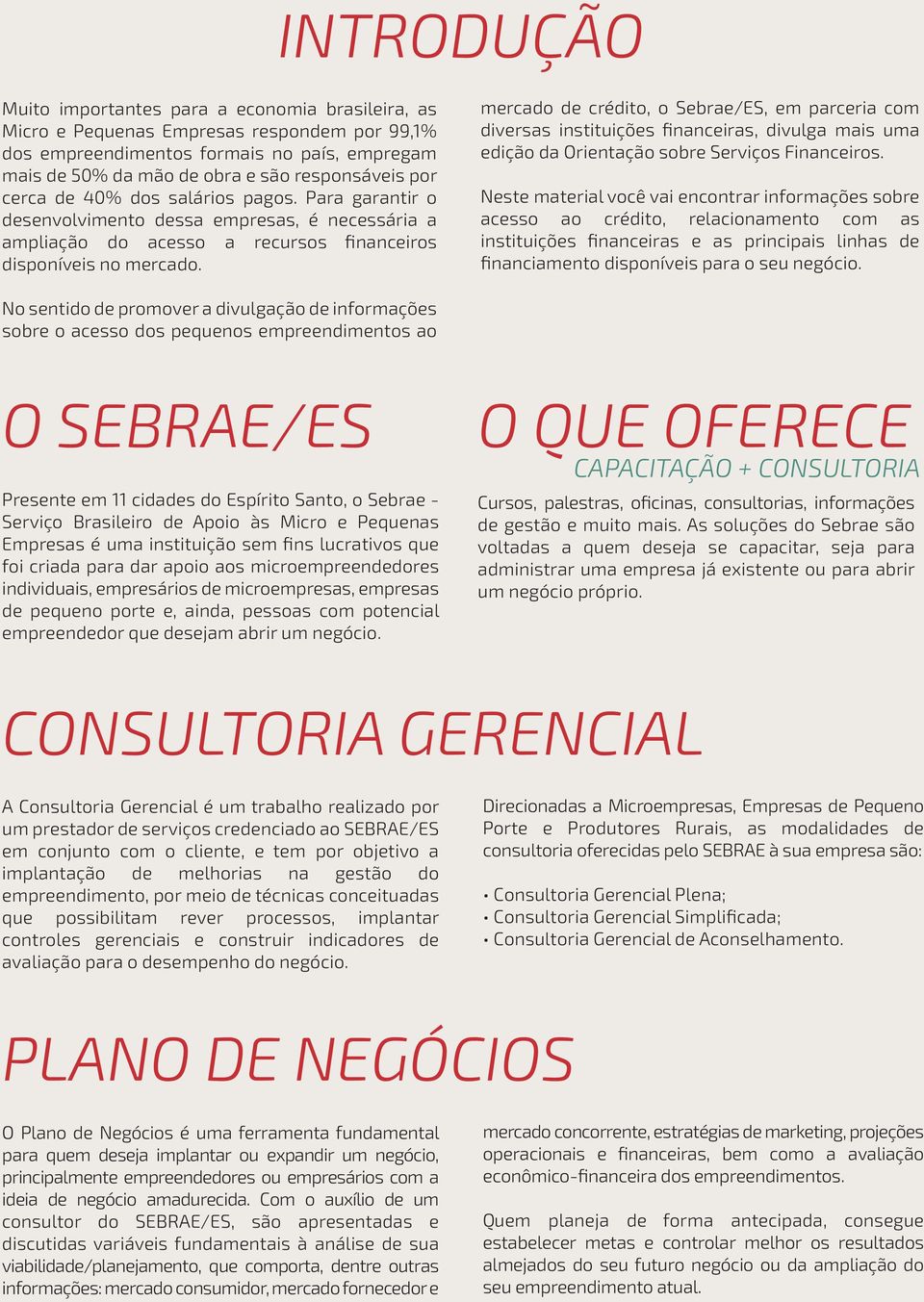 mercado de crédito, o Sebrae/ES, em parceria com diversas instituições financeiras, divulga mais uma edição da Orientação sobre Serviços Financeiros.