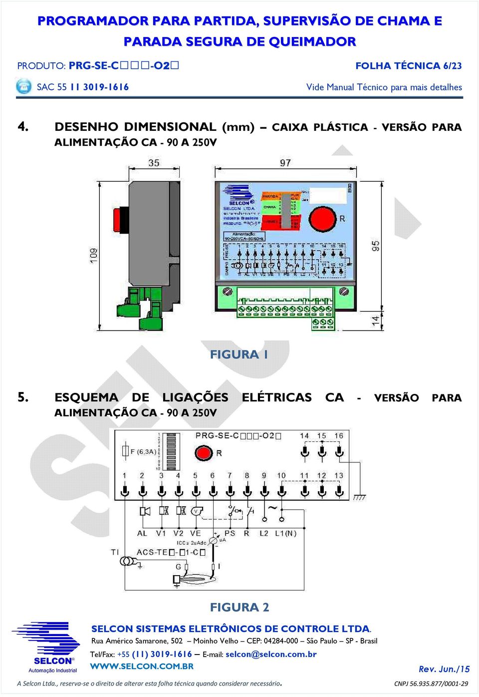 ALIMENTAÇÃO CA - 90 A 250V FIGURA 1 5.