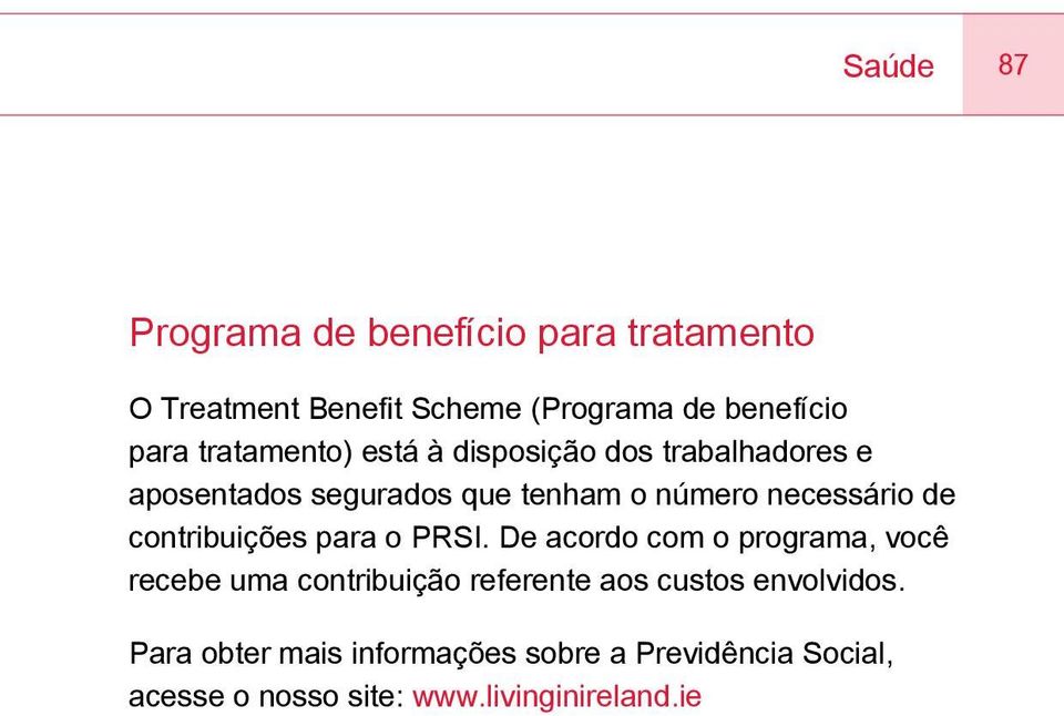 contribuições para o PRSI.