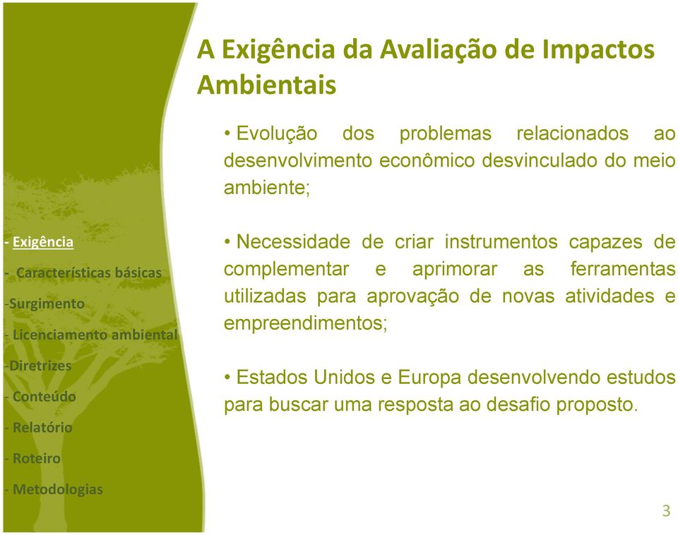 instrumentos capazes de complementar e aprimorar as ferramentas utilizadas para aprovação de novas atividades e