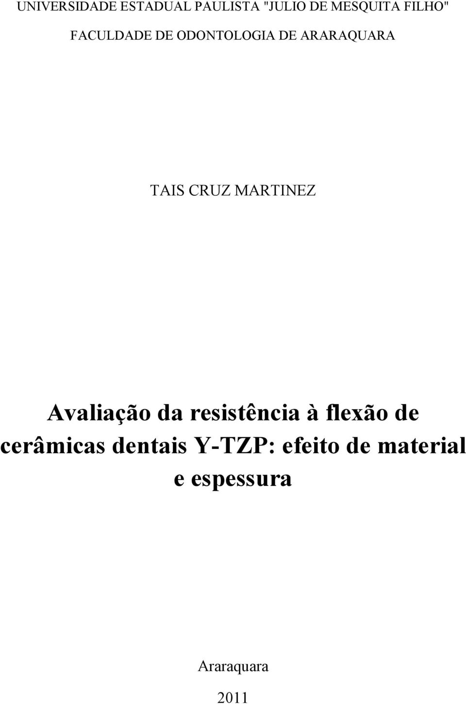 MARTINEZ Avaliação da resistência à flexão de cerâmicas