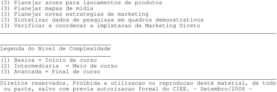 marketing (3) Sintetizar dados de pesquisas em quadros