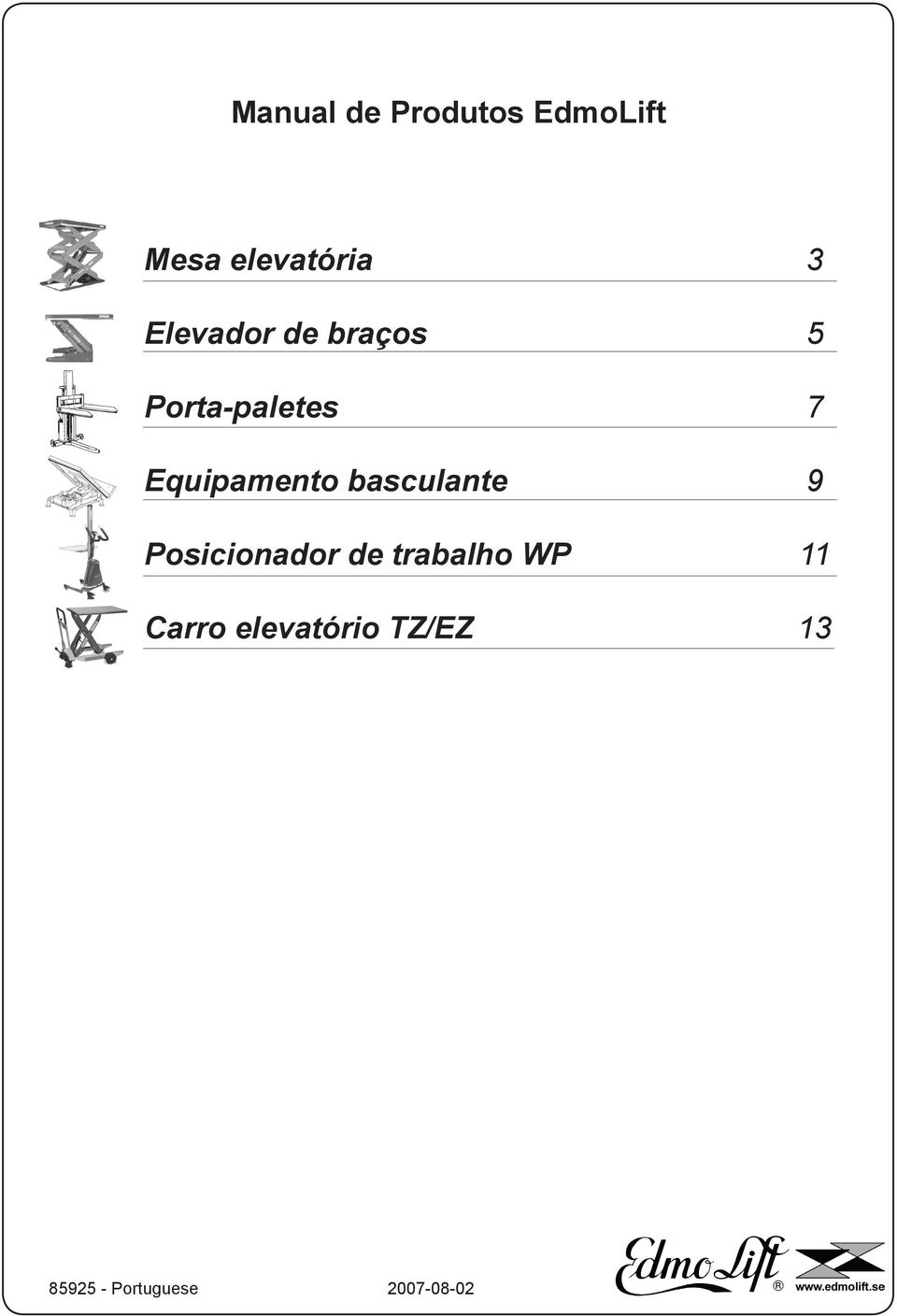 basculante Posicionador de trabalho WP Carro