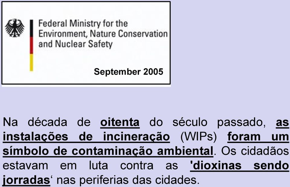 contaminação ambiental.