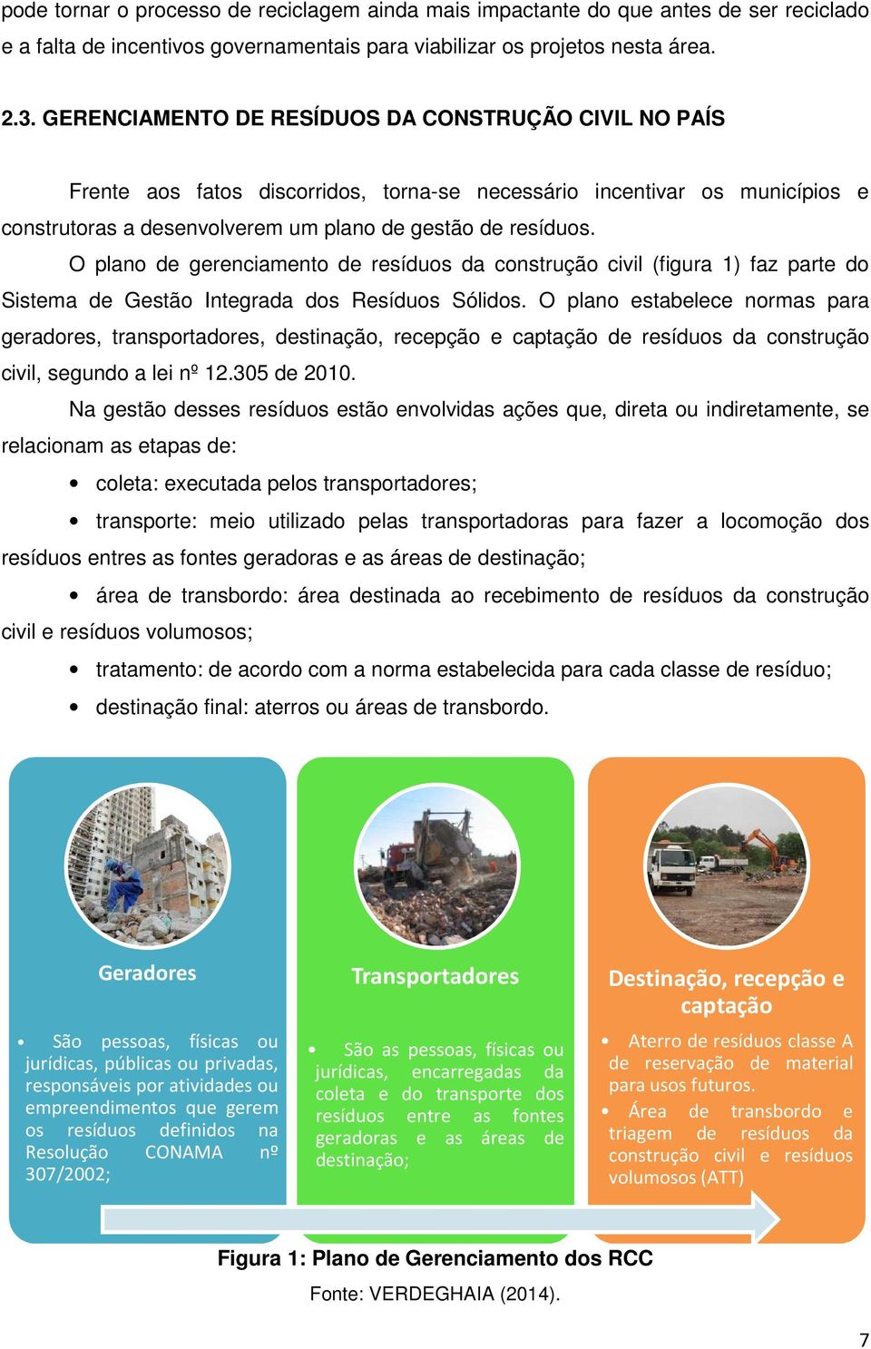 O plano de gerenciamento de resíduos da construção civil (figura 1) faz parte do Sistema de Gestão Integrada dos Resíduos Sólidos.